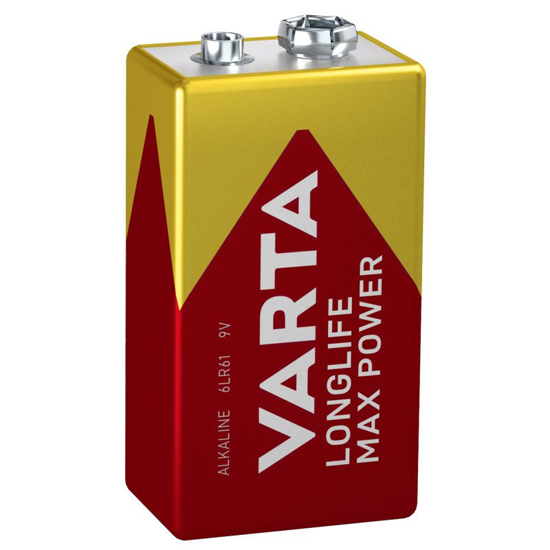 Preview: VARTA LONGLIFE Max Power, Alkaline Batterie, 9 V, E-Block, 6LR61