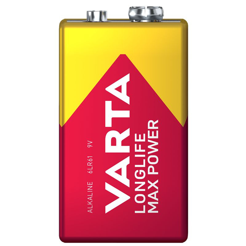 Preview: VARTA LONGLIFE Max Power, Alkaline Batterie, 9 V, E-Block, 6LR61