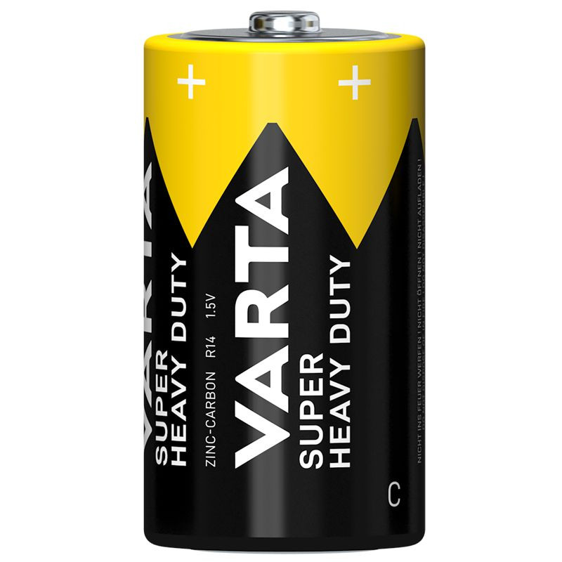 Preview: VARTA SUPER HEAVY DUTY, Zink-Kohle Batterie, C, Baby, R14, Blister 2