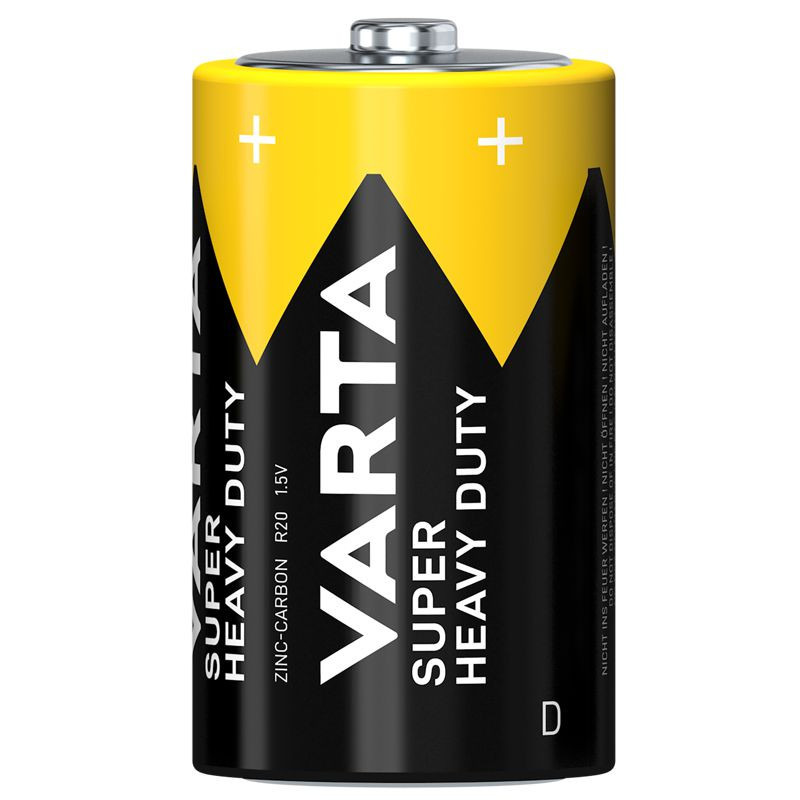 Preview: VARTA SUPER HEAVY DUTY, Zink-Kohle Batterie, D, Mono, R20, Blister 2