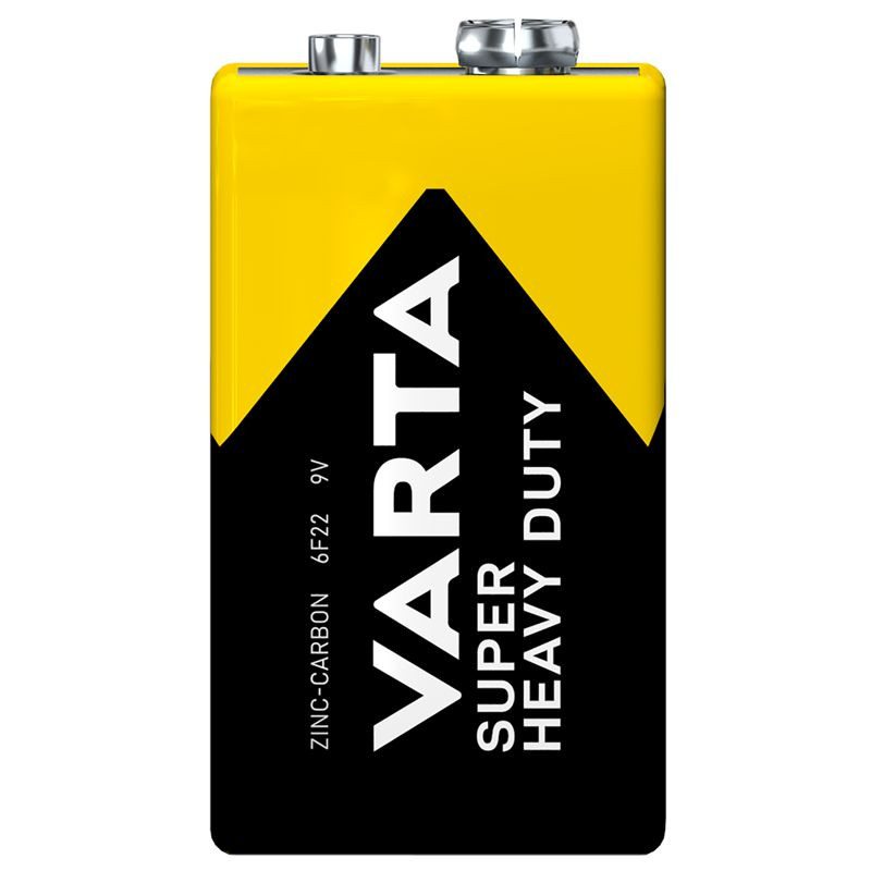 VARTA SUPER HEAVY DUTY, Zink-Kohle Batterie, 9V, E-Block, 6F22