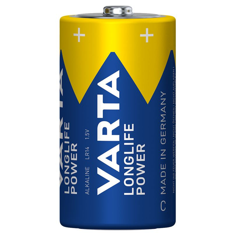 VARTA LONGLIFE Power, Alkaline Batterie, C, Baby, LR14, 2er Pack, Made in Germany