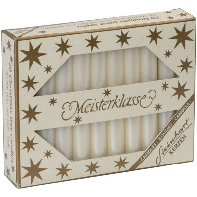 Steinhart Christbaumkerze champagne glänzend 20 Stück