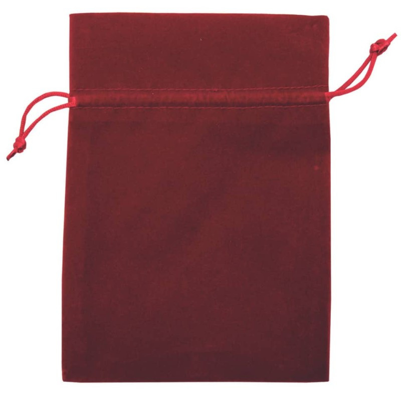 Weihnachten Geschenksäckchen Samt rot 13x10cm