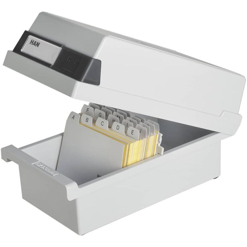 Preview: HAN Karteikasten A7 quer grau für ca 800 Karten