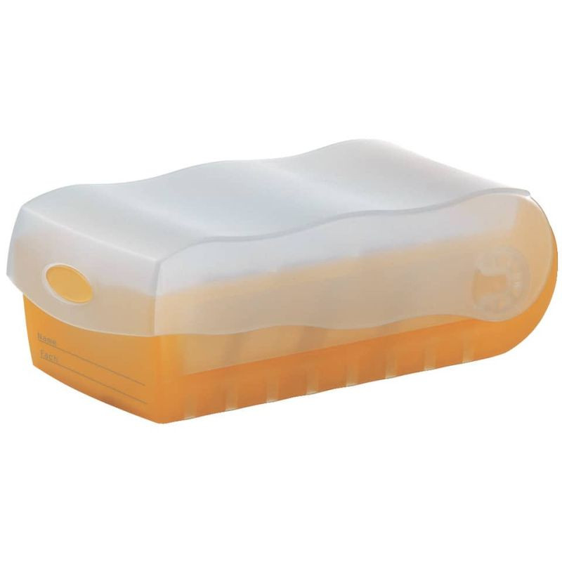 Preview: HAN Lernkartei A7 Croco orange-transluzent