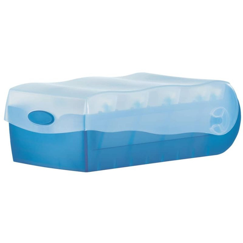 Preview: HAN Lernkartei A7 Croco blau-transluzent