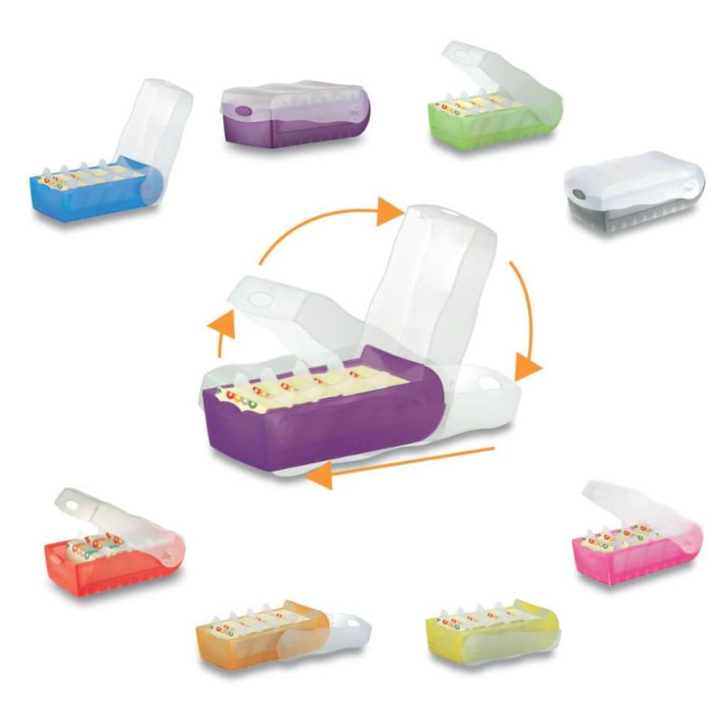 Preview: HAN Lernkartei A7 Croco blau-transluzent