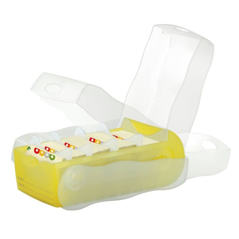 Preview: HAN Lernkartei A7 Croco gelb-transluzent