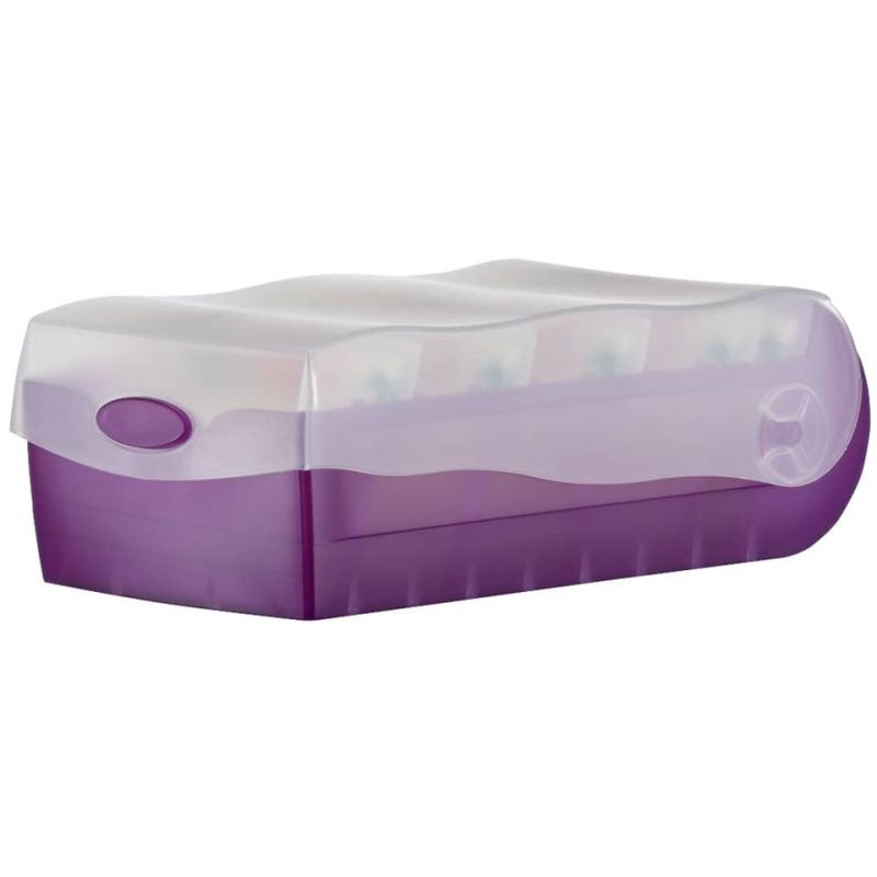 Preview: HAN Lernkartei A7 Croco lila-transluzent