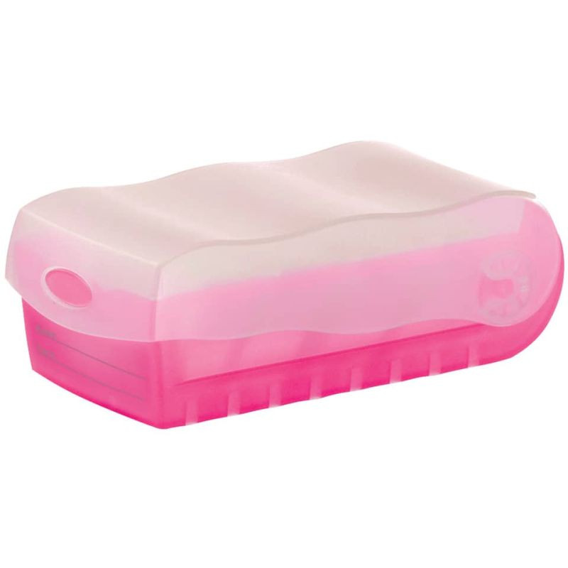 Preview: HAN Lernkartei A7 Croco pink-transluzent