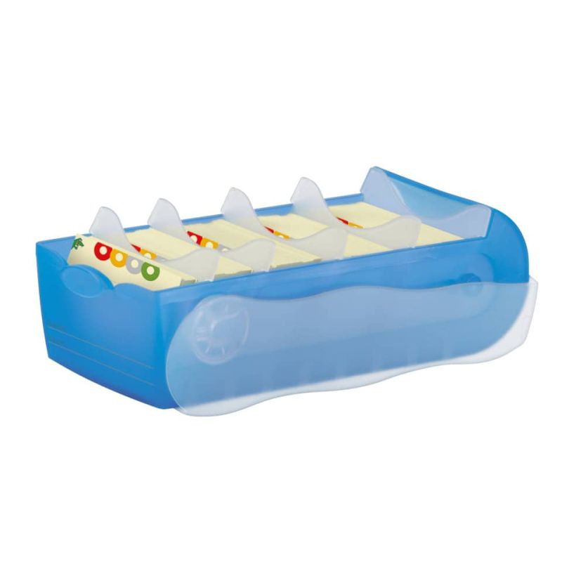 Preview: HAN Lernkartei A8 Croco blau-transluzent