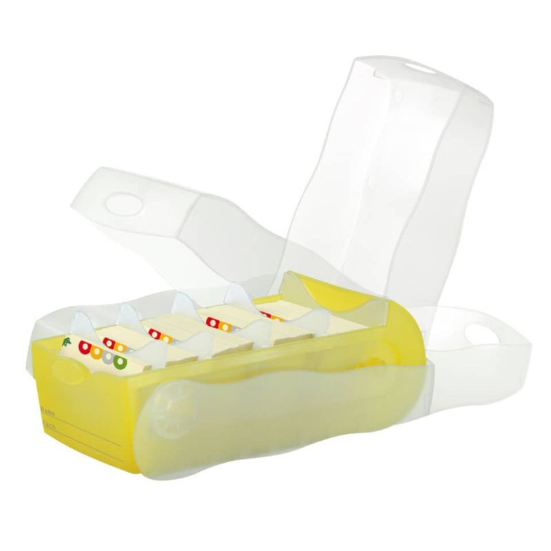 Preview: HAN Lernkartei A8 Croco gelb-transluzent