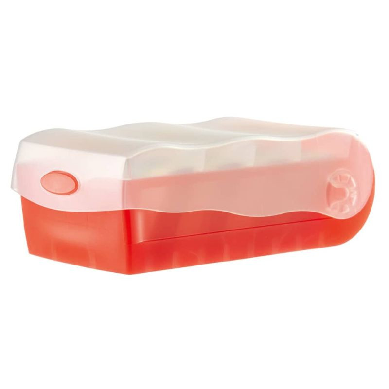 Preview: HAN Lernkartei A8 Croco rot-transluzent