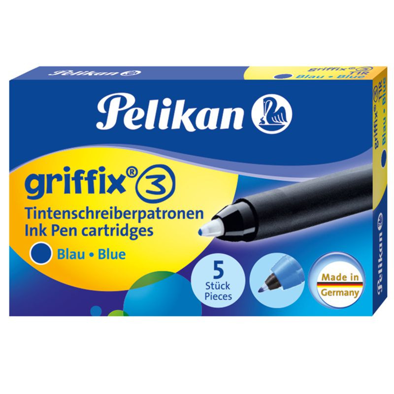 Pelikan griffix® Tintenpatronen für Tintenschreiber Blau 5 Stück