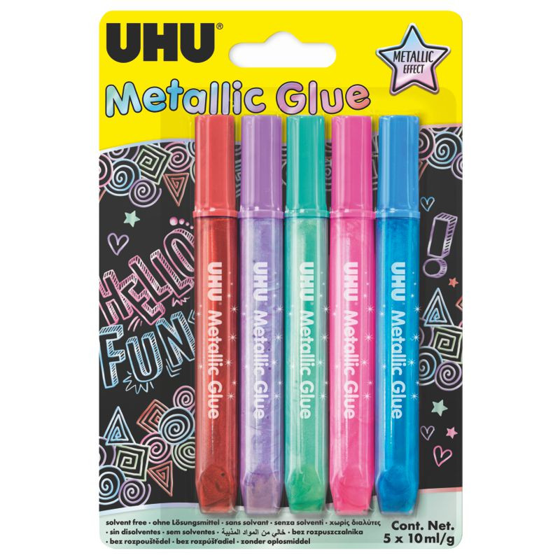 UHU Metallic Glue mehrfarbig 5 x 10g