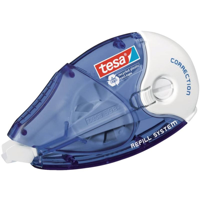 Preview: TESA Korrekturroller nachfüllbar blau/weiß 8,4mm x14m