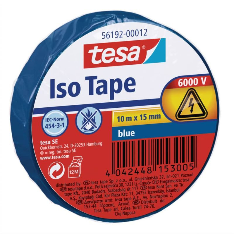 TESA Isolierband blau 15mm x 10m