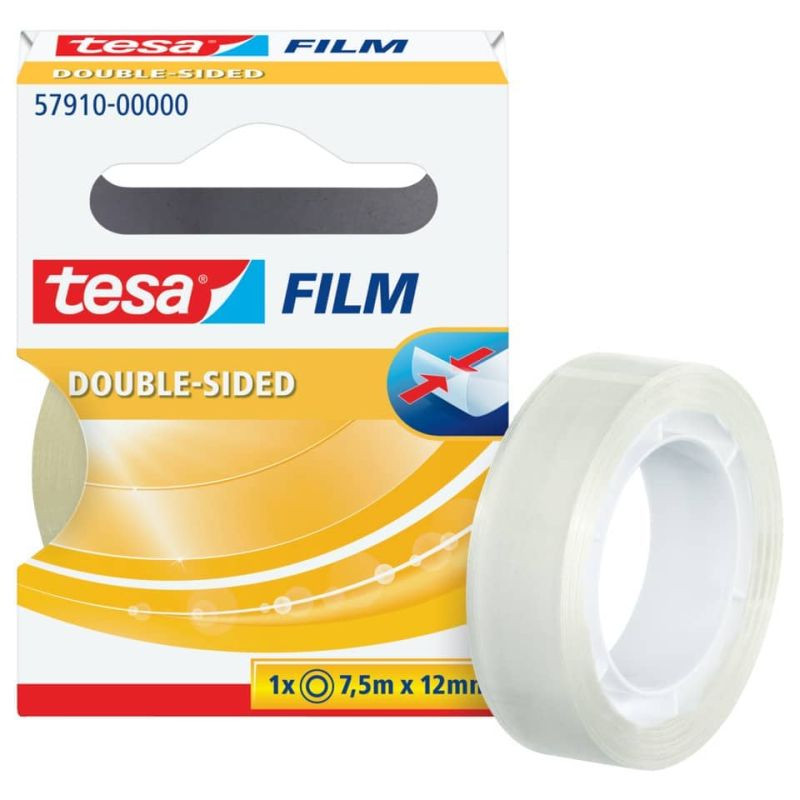 Preview: TESA Klebeband doppelseitig transparent 12mm x 7,5m