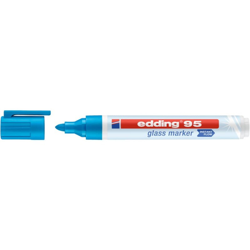 Preview: Edding 95 Glasmarker 1,5-3mm hellblau