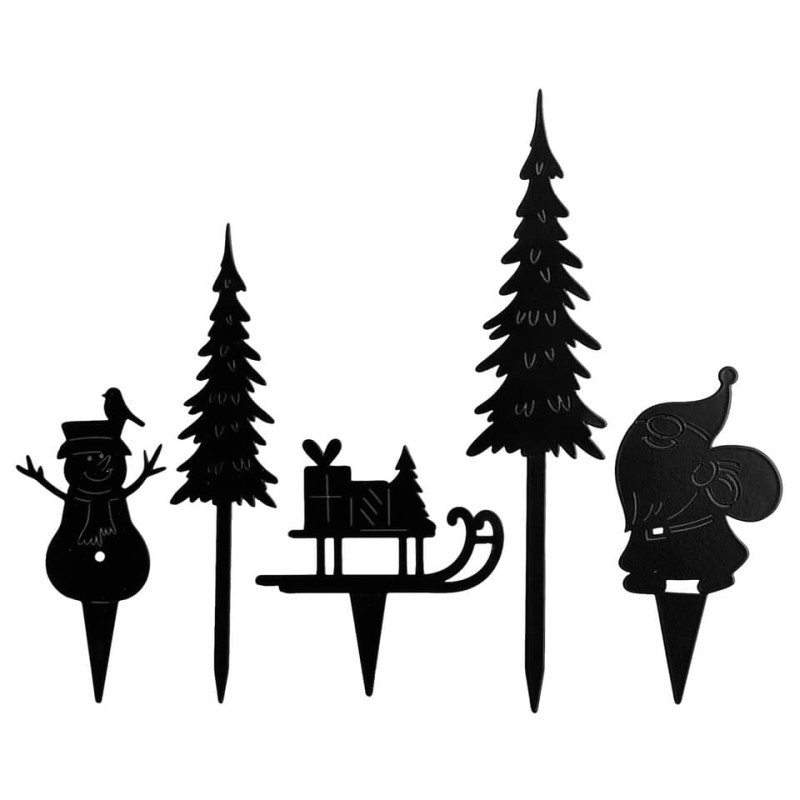 Deko Winterstecker Eisen schwarz sortiert 1 Stück