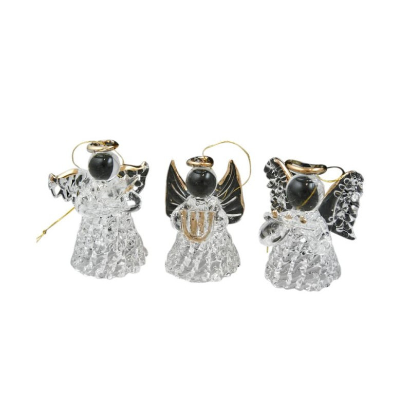 Weihnachten Baumbehang Anhänger Engel transparent sortiert 4,5cm 1 Stück