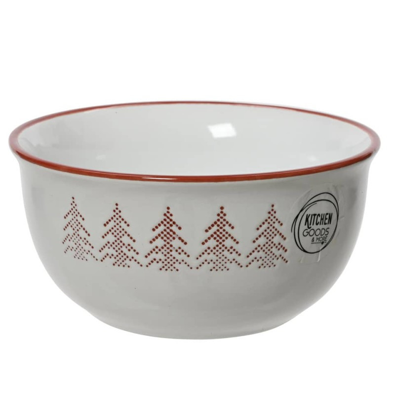 Weihnachten Schale Traditionell rot/weiß Ø 14cm H 6,5cm 0,57 L