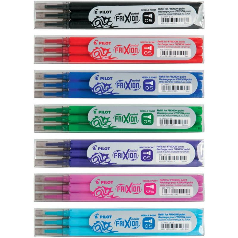 Preview: PILOT Tintenrollermine Frixion Point 3 Stück violett