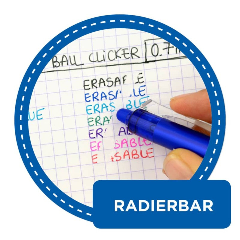 Preview: PILOT Tintenroller Frixion Clicker 0.3mm pink