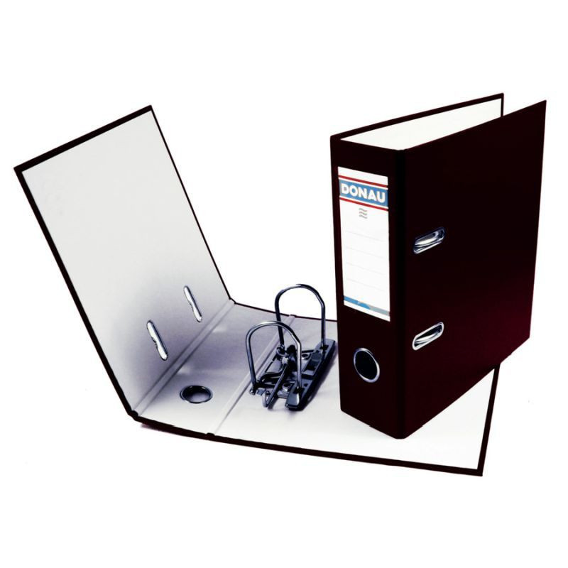 Donau Ordner Klassik A5 7,5 cm schwarz