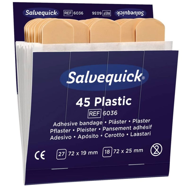 Salvequick Pflaster wasserabweisend 6 Nachfüllung je 45 Stück