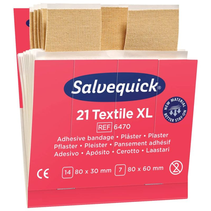 Salvequick Textilpflaster 6 Nachfüllung je 21 Stück XL