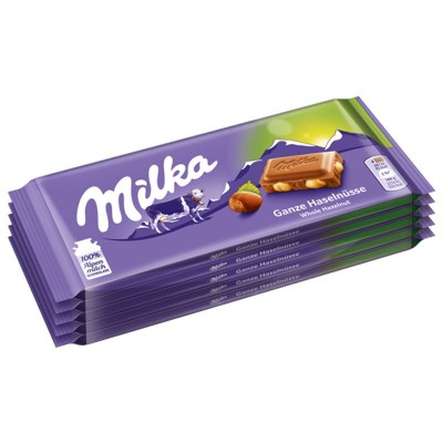 Milka Schokolade Ganze Haselnüsse 5x100g