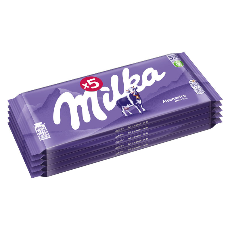 Milka Schokolode Alpenmilch 5 x 100 g
