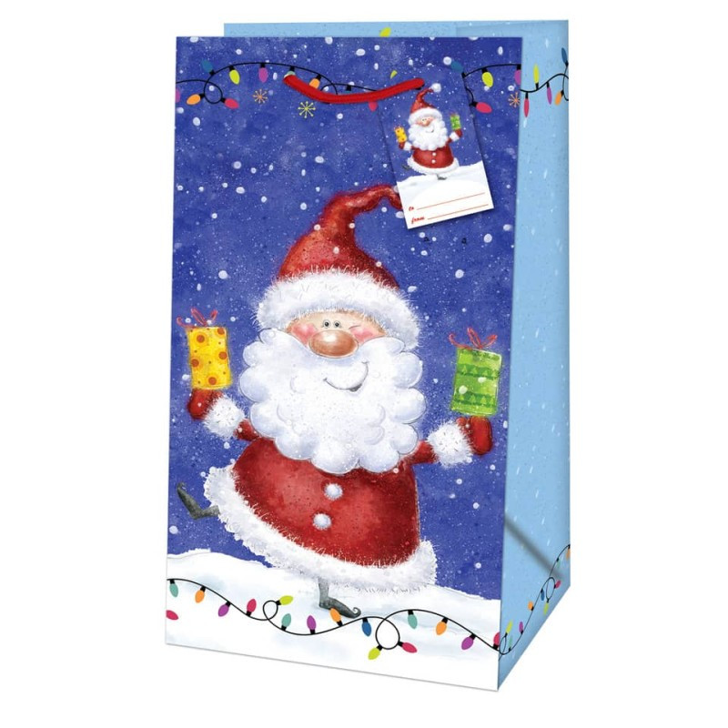 Weihnachten Geschenktasche Kind Santa 21x11x6,5cm