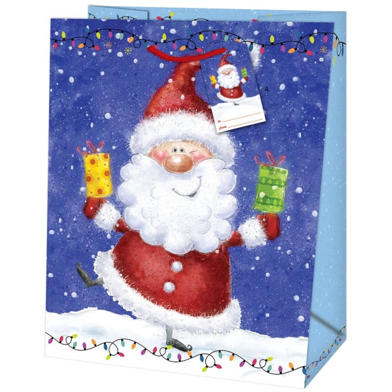Weihnachten Geschenktasche Kind Santa 44,5x33x13,7cm