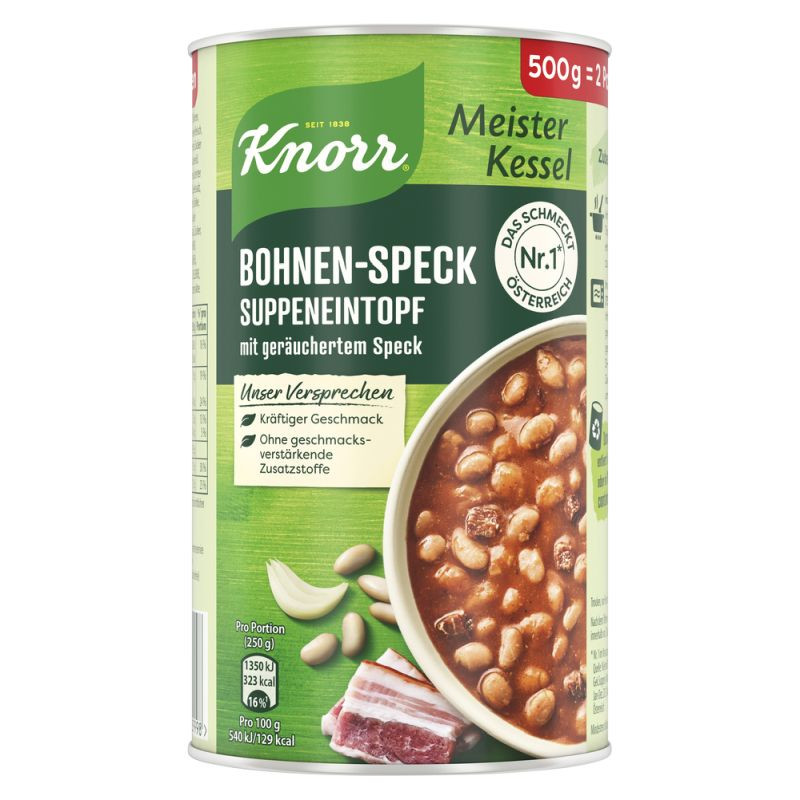 Knorr Meisterkessel Bohnen-Speck Suppeneintopf 2 Teller