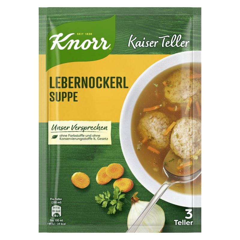 Knorr Kaiser Teller Lebernockerl Suppe 3 Teller