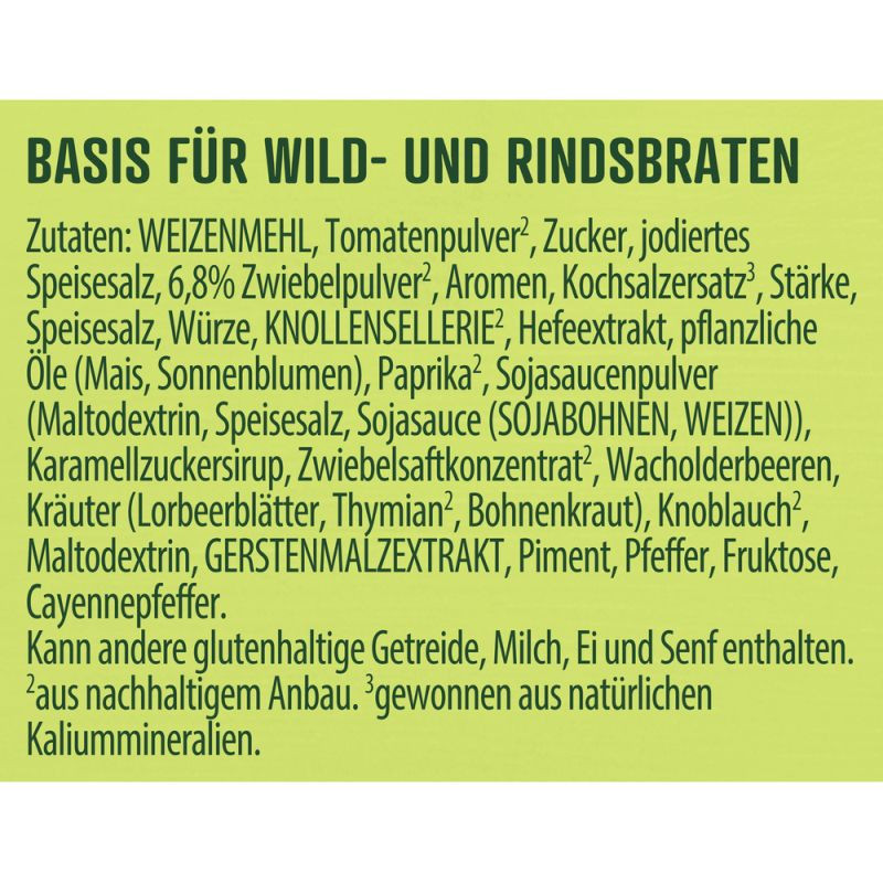 Preview: Knorr Basis Wild- & Rindsbraten 3 Portionen – Für ein herzhaftes, festliches Bratengericht!