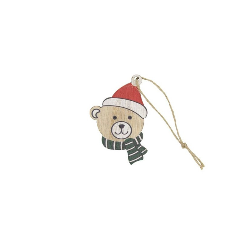 Weihnachten Baumbehang Anhänger Bär Holz 5x6cm