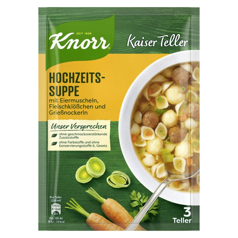 Knorr Kaiser Teller Hochzeits Suppe 2 Teller