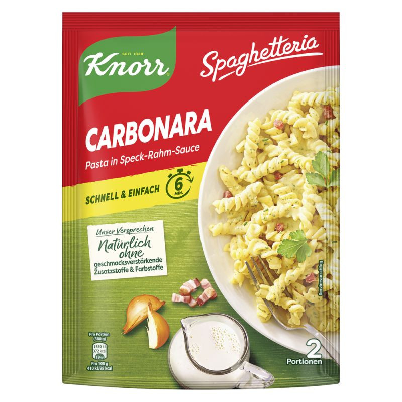 Knorr Spaghetteria Carbonara Nudel-Fertiggericht 190g