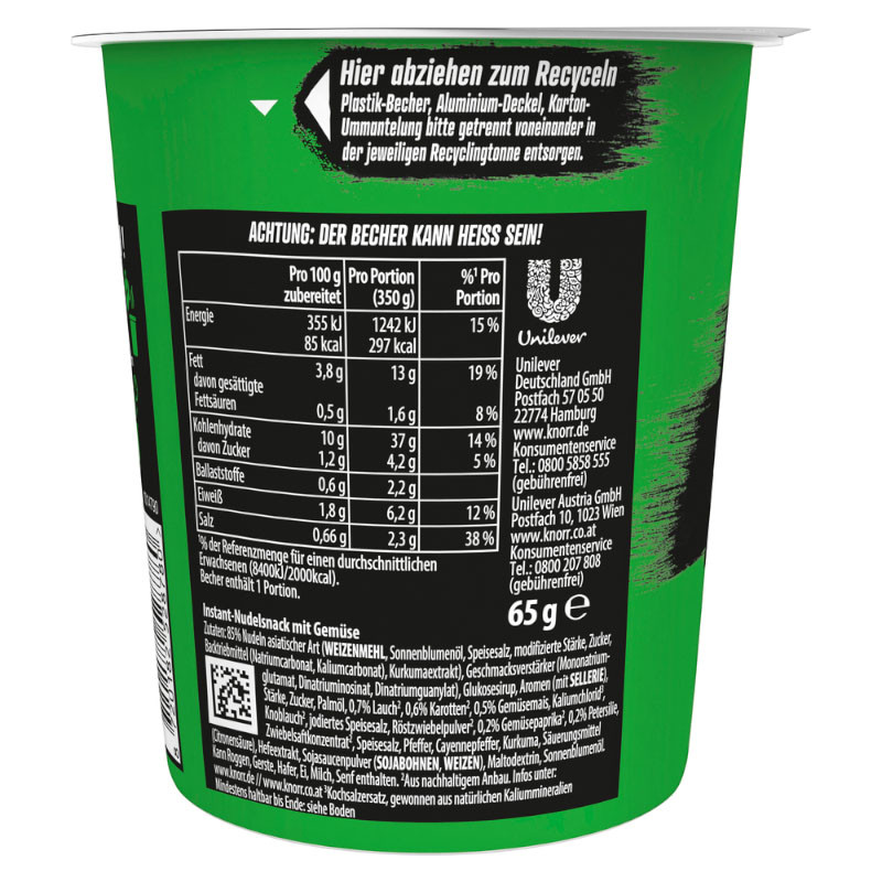 Preview: Knorr Asia Noodles Pot Vegetable Taste 1 Portion – Lecker, schnell und vegetarisch!