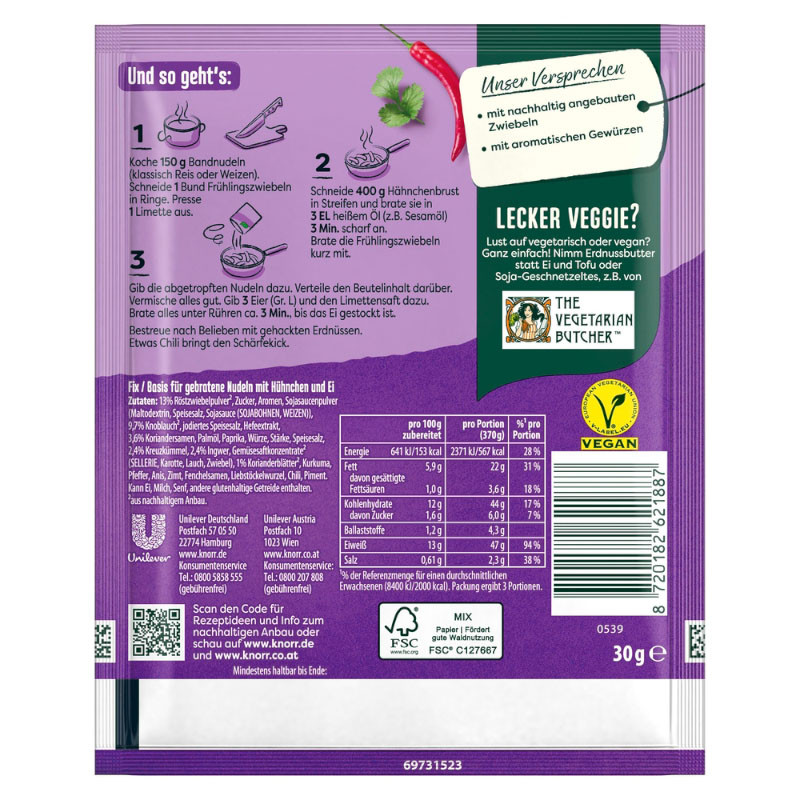 Knorr Basis Pad Thai 3 Portionen – Asiatischer Genuss für Zuhause!