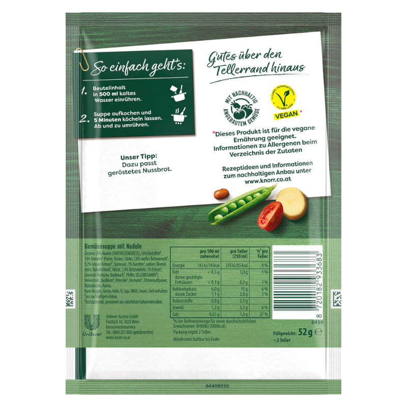 Preview: Knorr Kaiser Teller Minestrone 2 Teller – Herzhaft und vollgepackt mit Gemüse