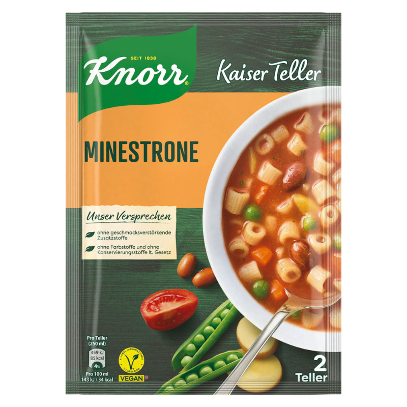 Knorr Kaiser Teller Minestrone 2 Teller