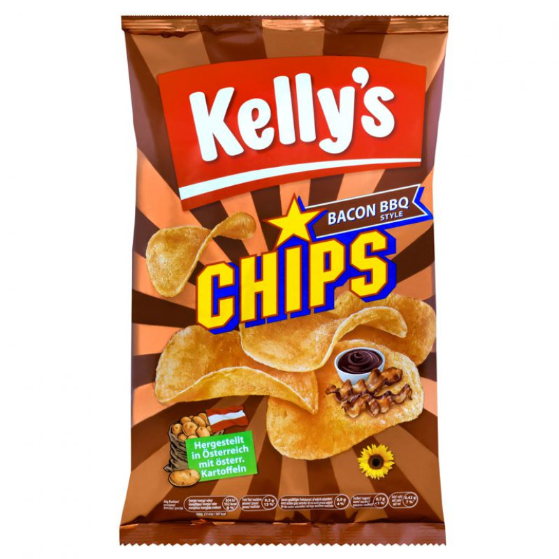 Kelly's Chips Bacon BBQ 150g