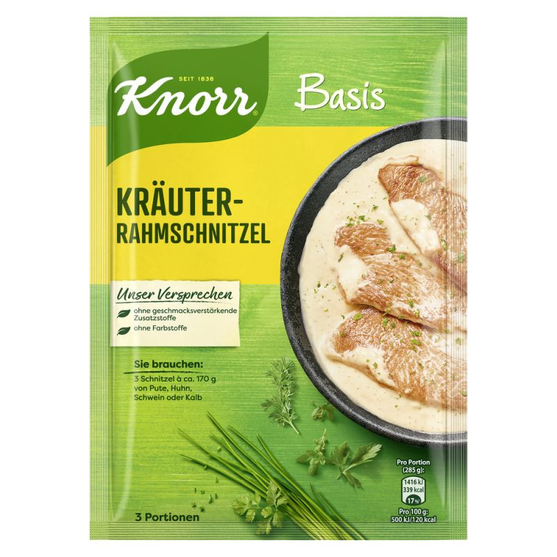 Knorr Basis Kräuter-Rahmschnitzel 3 Portionen