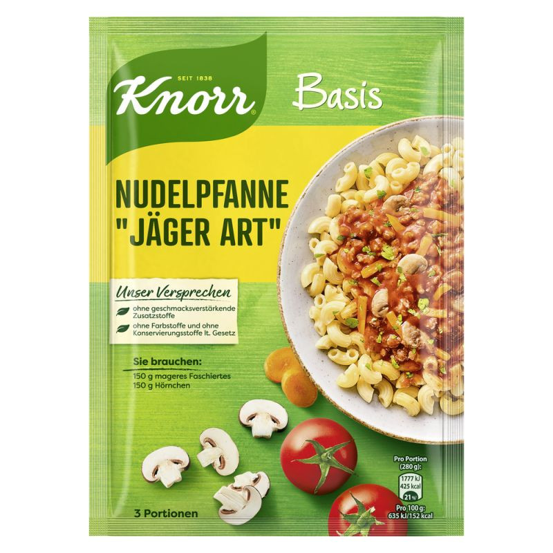 Knorr Basis Nudelpfanne "Jäger Art" 3 Portionen
