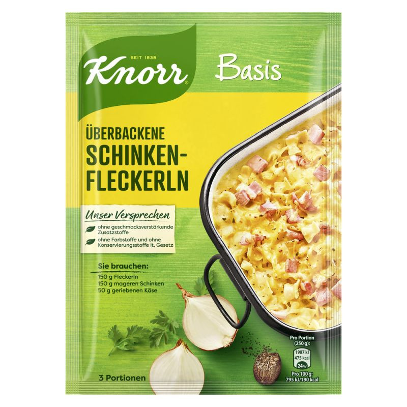 Knorr Basis Überbackene Schinkenfleckerl 3 Portionen